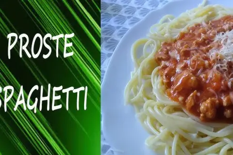 Prosty przepis na spaghetti z sosem pomidorowym i mięsem mielonym