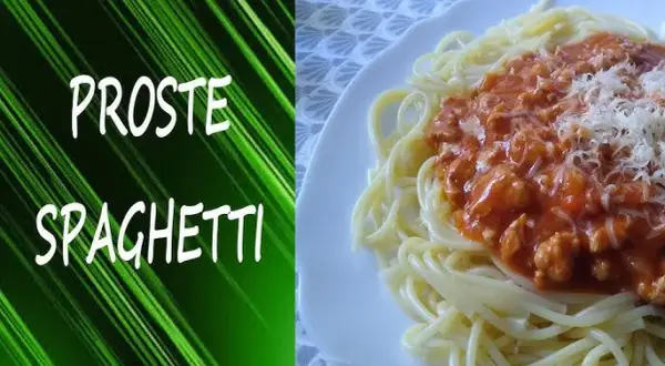 Prosty przepis na spaghetti z sosem pomidorowym i mięsem mielonym